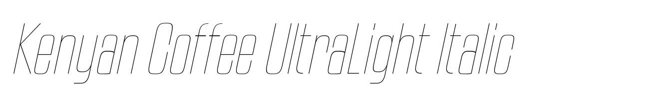 Kenyan Coffee UltraLight Italic